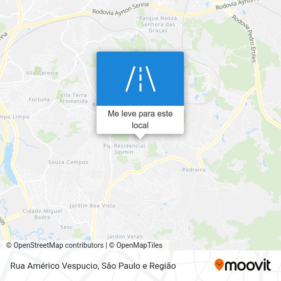 Rua Américo Vespucio mapa