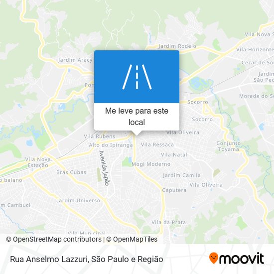 Rua Anselmo Lazzuri mapa