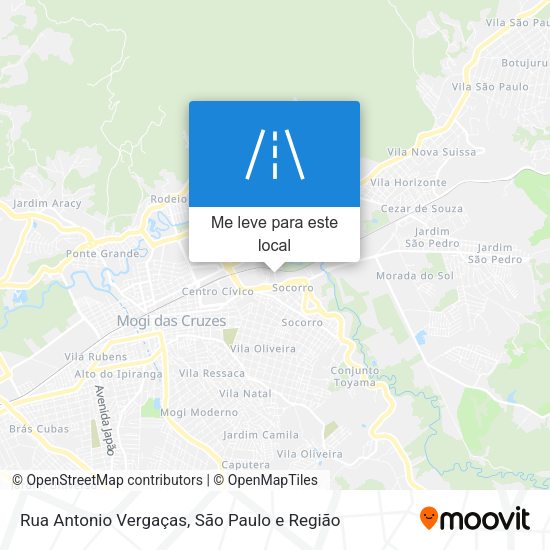 Rua Antonio Vergaças mapa