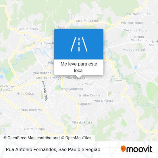 Rua Antônio Fernandes mapa