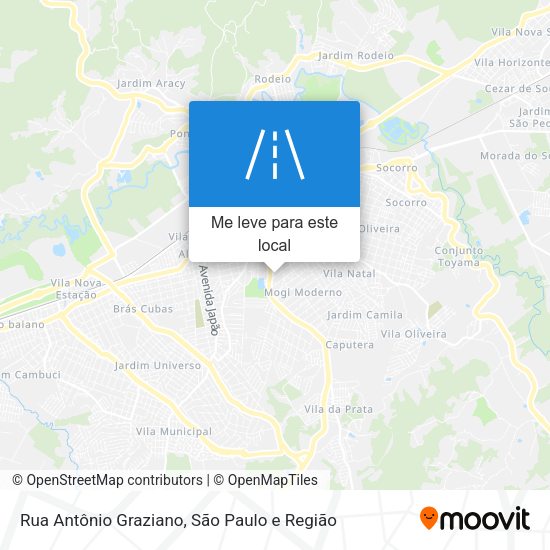 Rua Antônio Graziano mapa