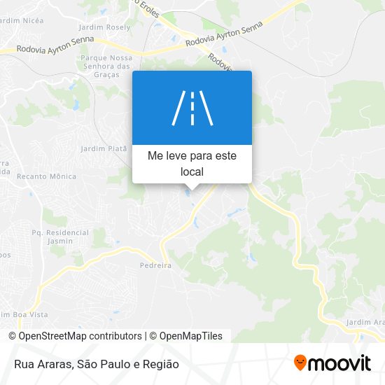 Rua Araras mapa