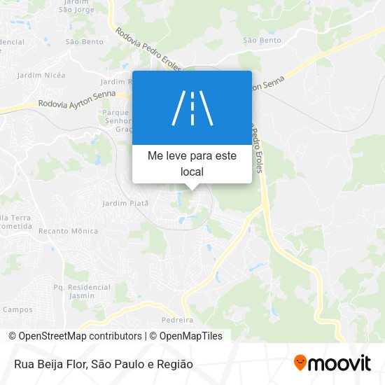 Rua Beija Flor mapa