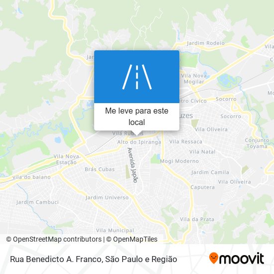 Rua Benedicto A. Franco mapa