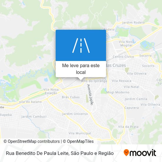 Rua Benedito De Paula Leite mapa