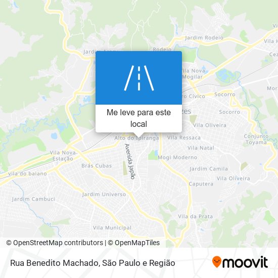 Rua Benedito Machado mapa