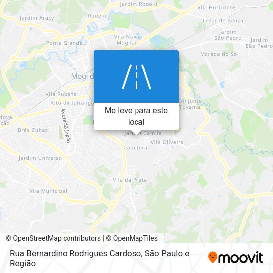 Rua Bernardino Rodrigues Cardoso mapa