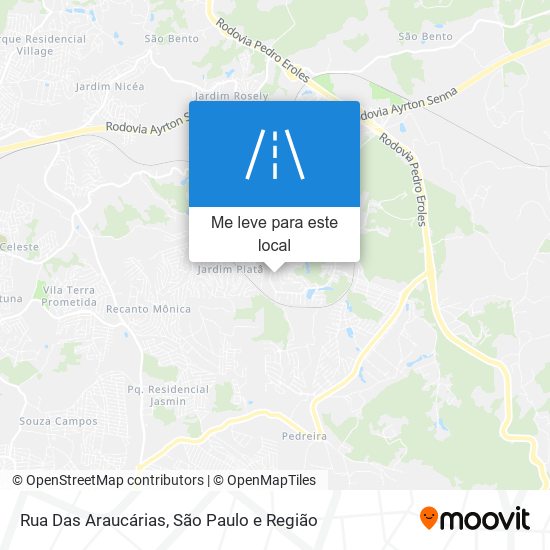Rua Das Araucárias mapa