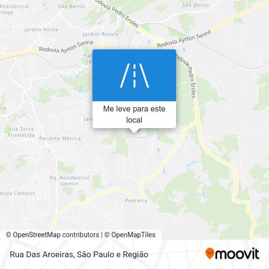 Rua Das Aroeiras mapa