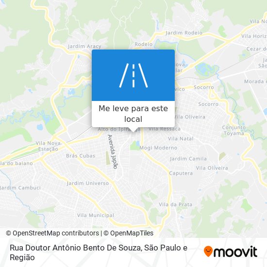 Rua Doutor Antônio Bento De Souza mapa