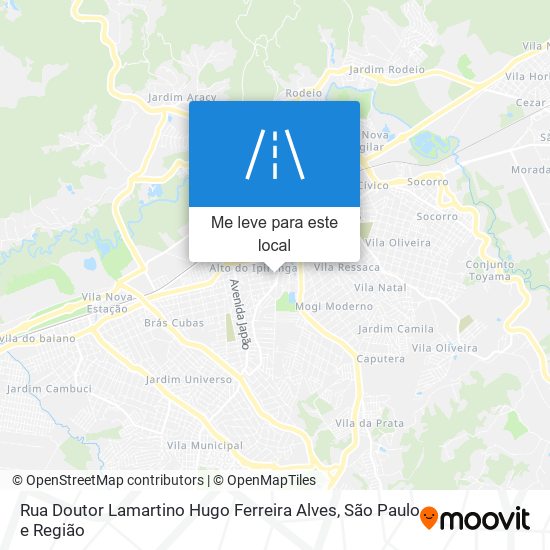 Rua Doutor Lamartino Hugo Ferreira Alves mapa