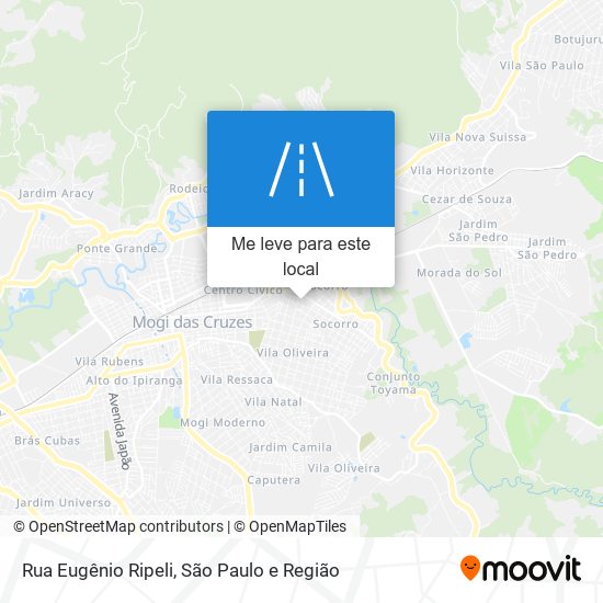 Rua Eugênio Ripeli mapa