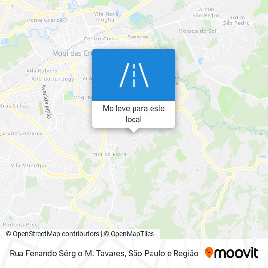 Rua Fenando Sérgio M. Tavares mapa