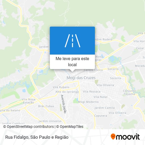 Rua Fidalgo mapa