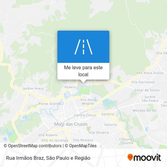Rua Irmãos Braz mapa