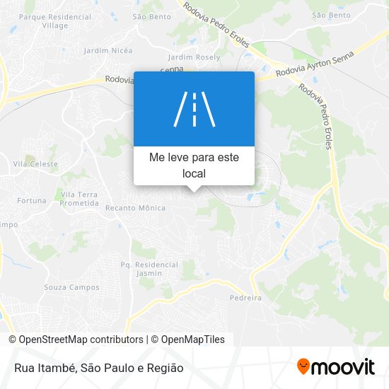 Rua Itambé mapa