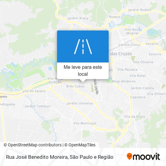 Rua José Benedito Moreira mapa