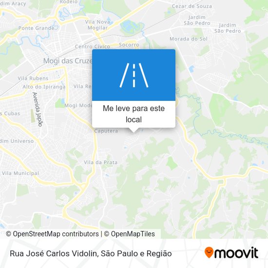 Rua José Carlos Vidolin mapa