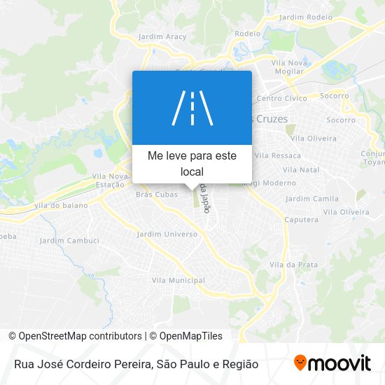 Rua José Cordeiro Pereira mapa