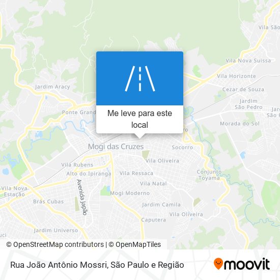 Rua João Antônio Mossri mapa