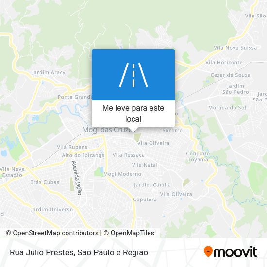 Rua Júlio Prestes mapa