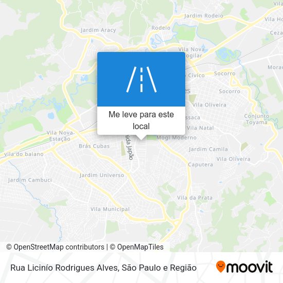 Rua Licinío Rodrigues Alves mapa