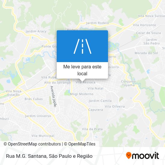 Rua M.G. Santana mapa