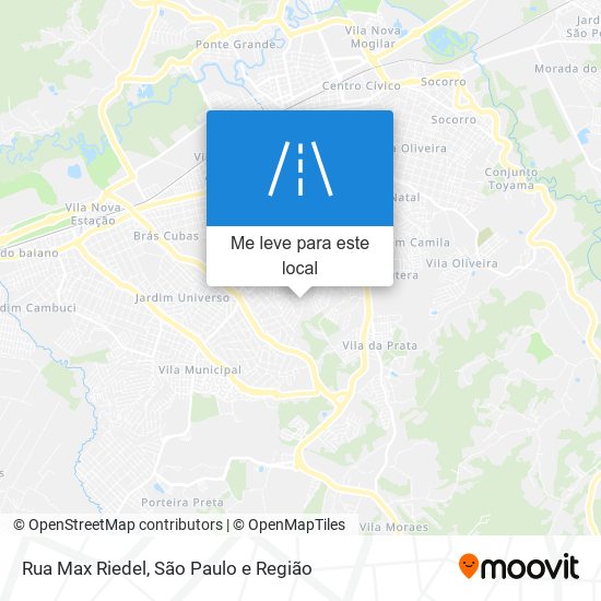 Rua Max Riedel mapa