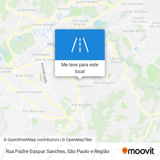 Rua Padre Gaspar Sanches mapa