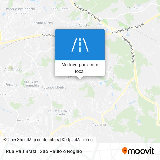 Rua Pau Brasil mapa
