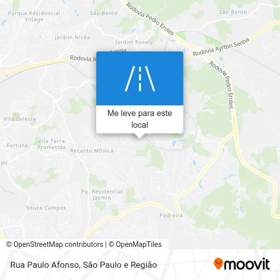 Rua Paulo Afonso mapa