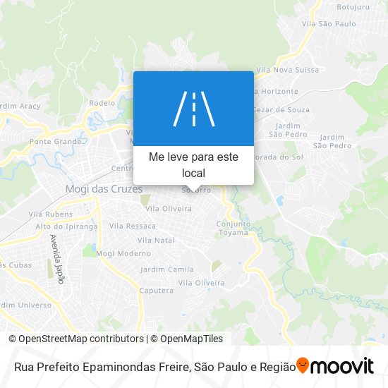 Rua Prefeito Epaminondas Freire mapa