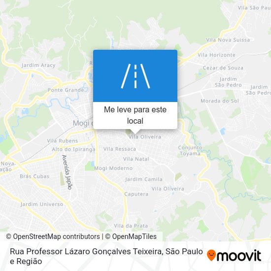 Rua Professor Lázaro Gonçalves Teixeira mapa