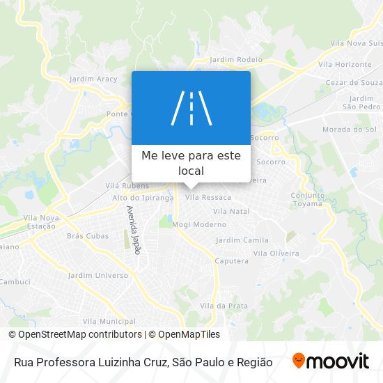 Rua Professora Luizinha Cruz mapa