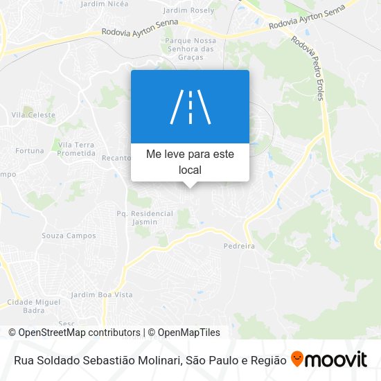Rua Soldado Sebastião Molinari mapa