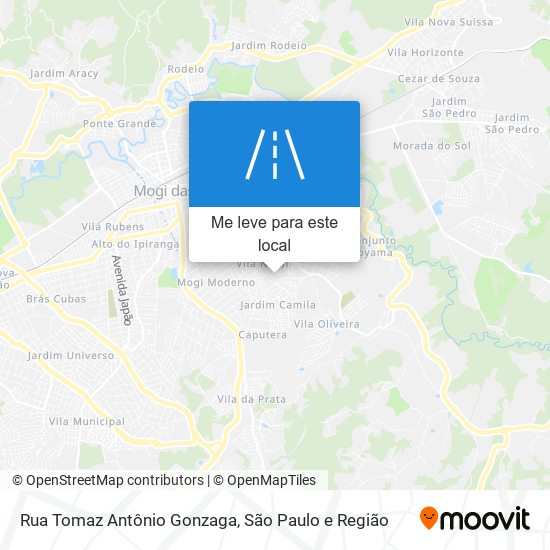 Rua Tomaz Antônio Gonzaga mapa