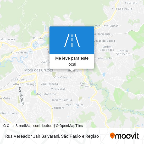 Rua Vereador Jair Salvarani mapa