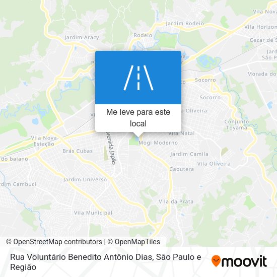 Rua Voluntário Benedito Antônio Dias mapa