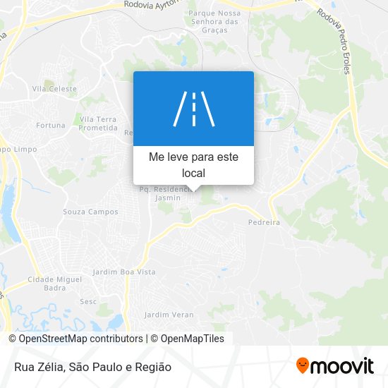 Rua Zélia mapa