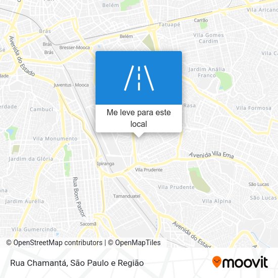 Rua Chamantá mapa