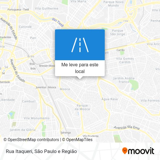 Rua Itaqueri mapa