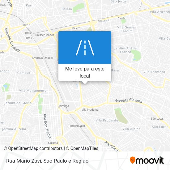 Rua Mario Zavi mapa