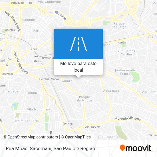 Rua Moaci Sacomani mapa