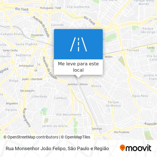 Rua Monsenhor João Felipo mapa