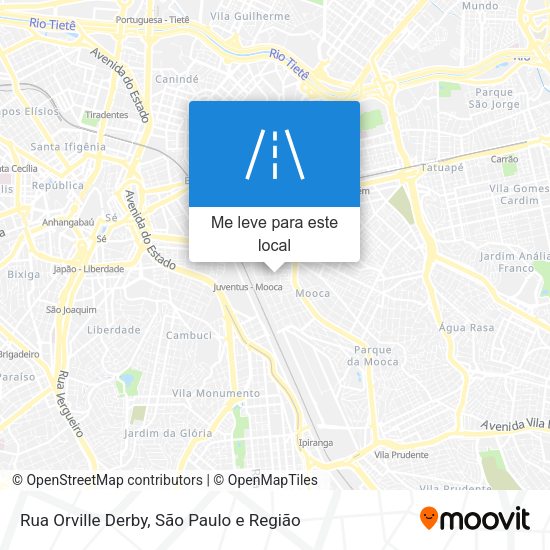 Rua Orville Derby mapa