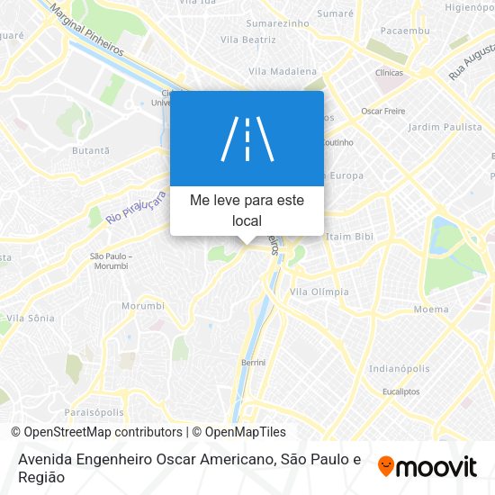 Avenida Engenheiro Oscar Americano mapa