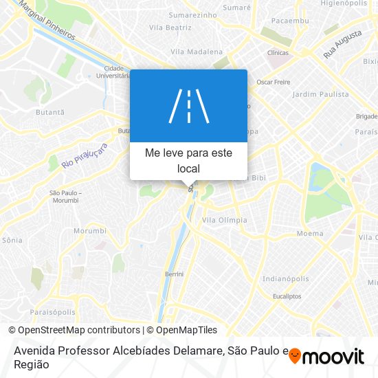 Avenida Professor Alcebíades Delamare mapa