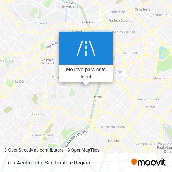 Rua Acutiranda mapa