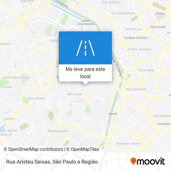 Rua Aristeu Seixas mapa
