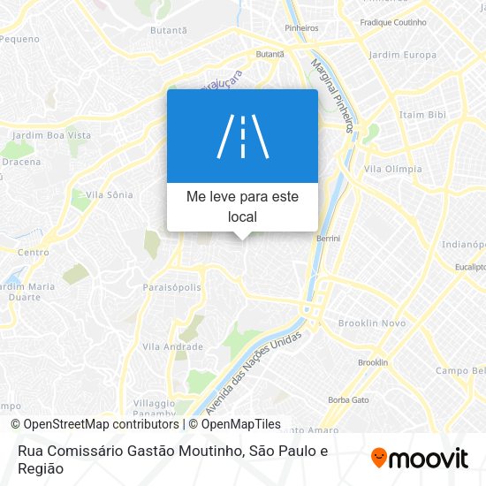 Rua Comissário Gastão Moutinho mapa